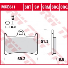 Тормозные колодки передние TRW MCB611SV