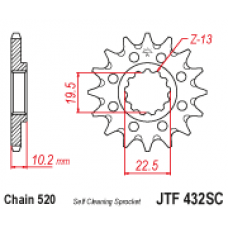 Звезда передняя JT JTF432.13SC
