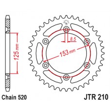 Звезда задняя JT JTR210.49SC